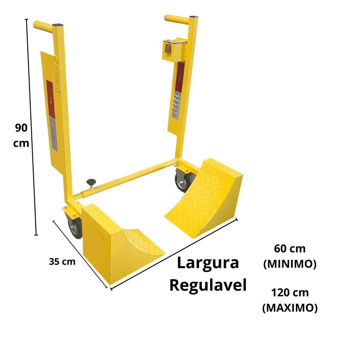 Calço de Roda Duplo Regulável com Caixinha Strassi Metal - Image 2